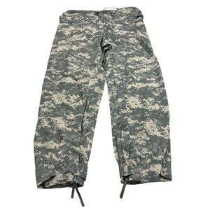 Vintage US Army Camo Rain Suit Cargo Pants Mens Medium Green‎ Military